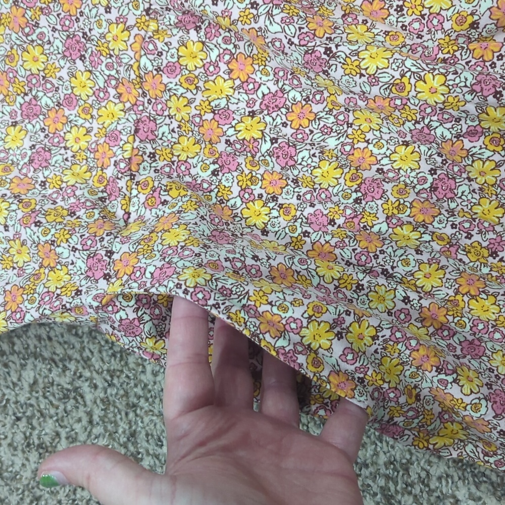 Lands' End Corton Blend Floral Fall Dress Size XL 18 - Picture 10 of 13